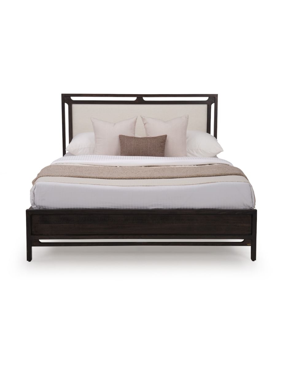 Cayman Grey Solid Wood King Bed by Durian
