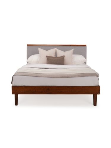 Garren Brown Solid Wood King Bed by Durian