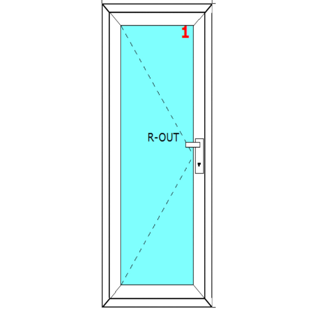 Openable Door (Height 7 Feet) (White Profile)