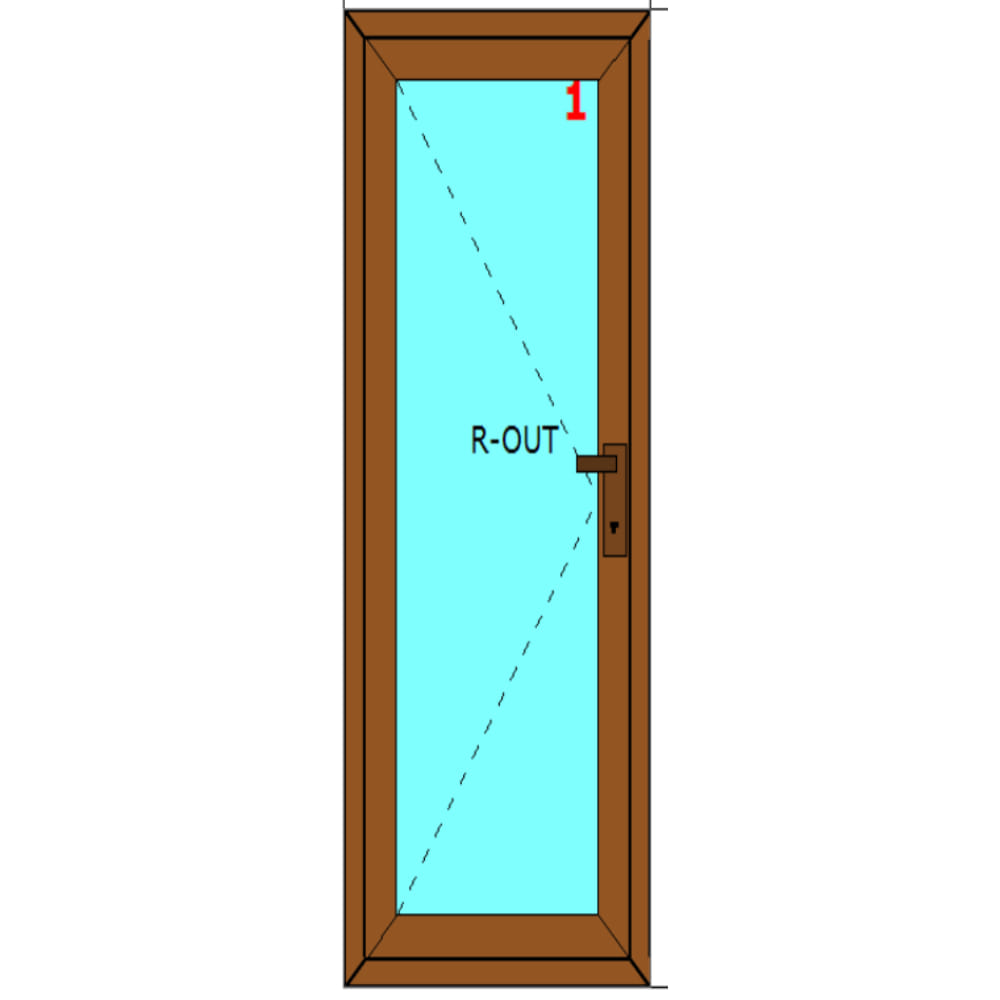 Openable Door (Height 7 Feet) (Coloured Profile)