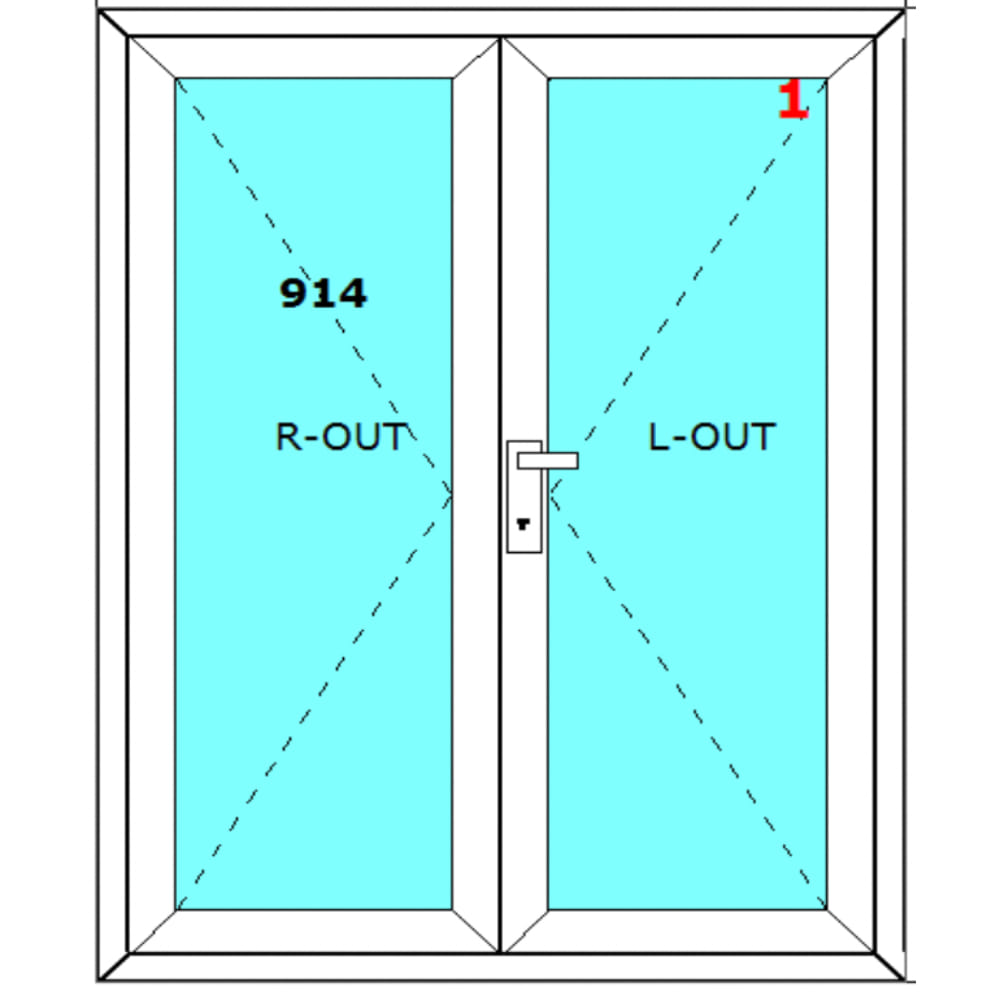 Openable Door - Double Shutter (White Profile)