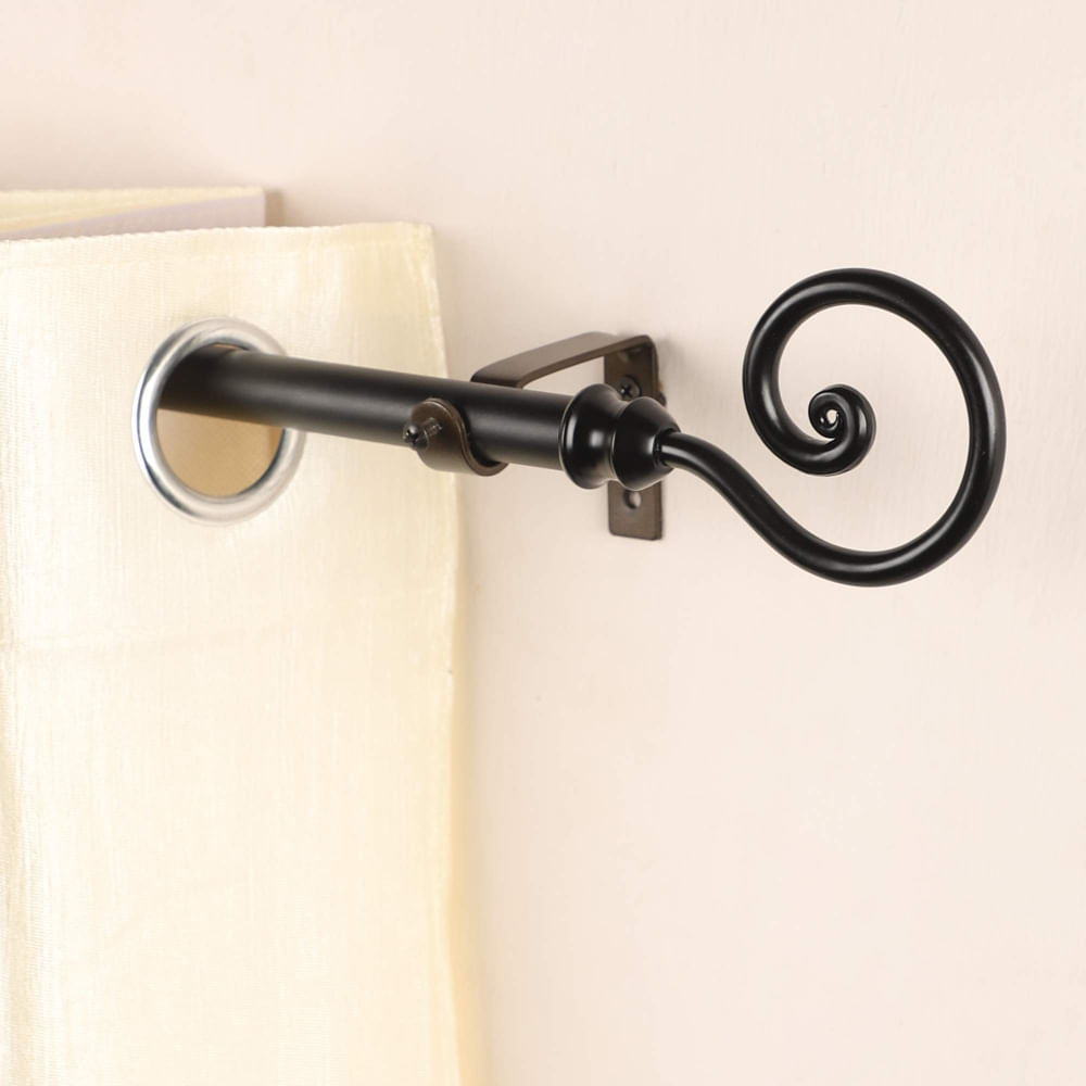Curtains - Single Rod: Finial Design - Spiral