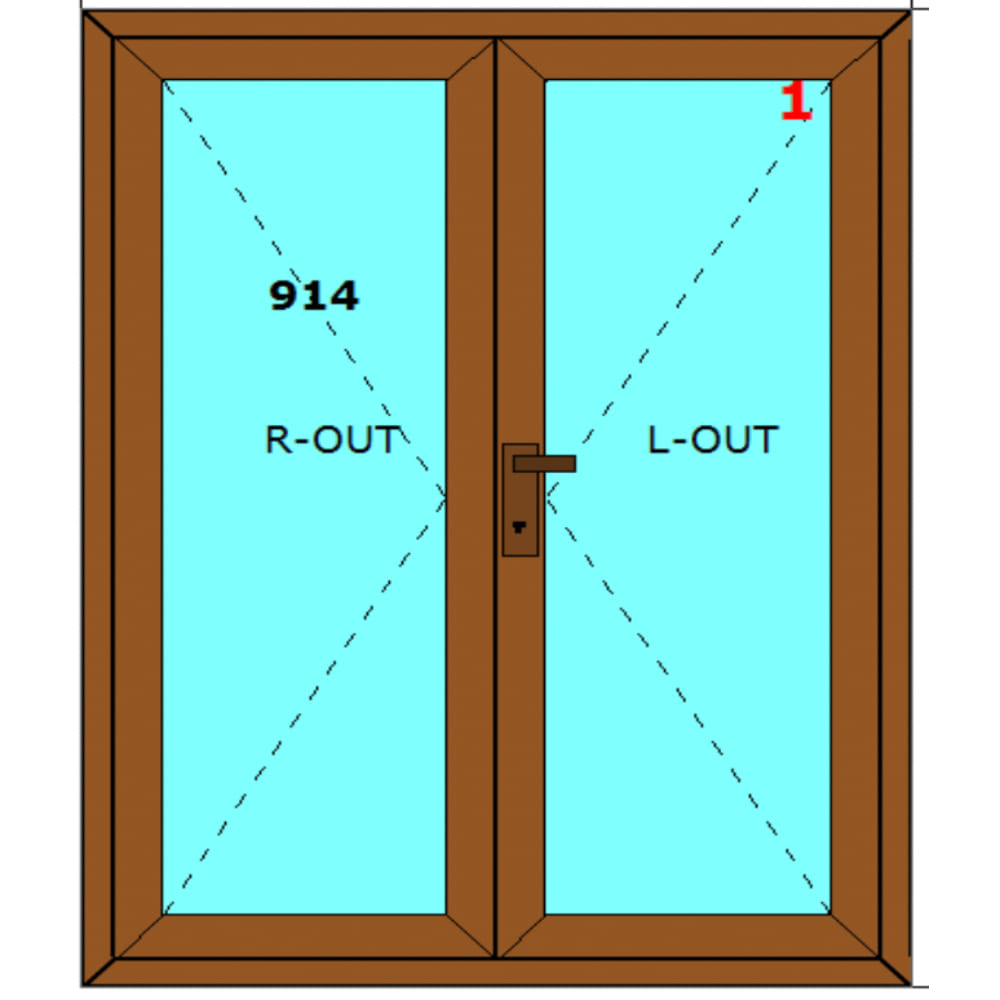 Openable Door - Double Shutter (Coloured Profile)