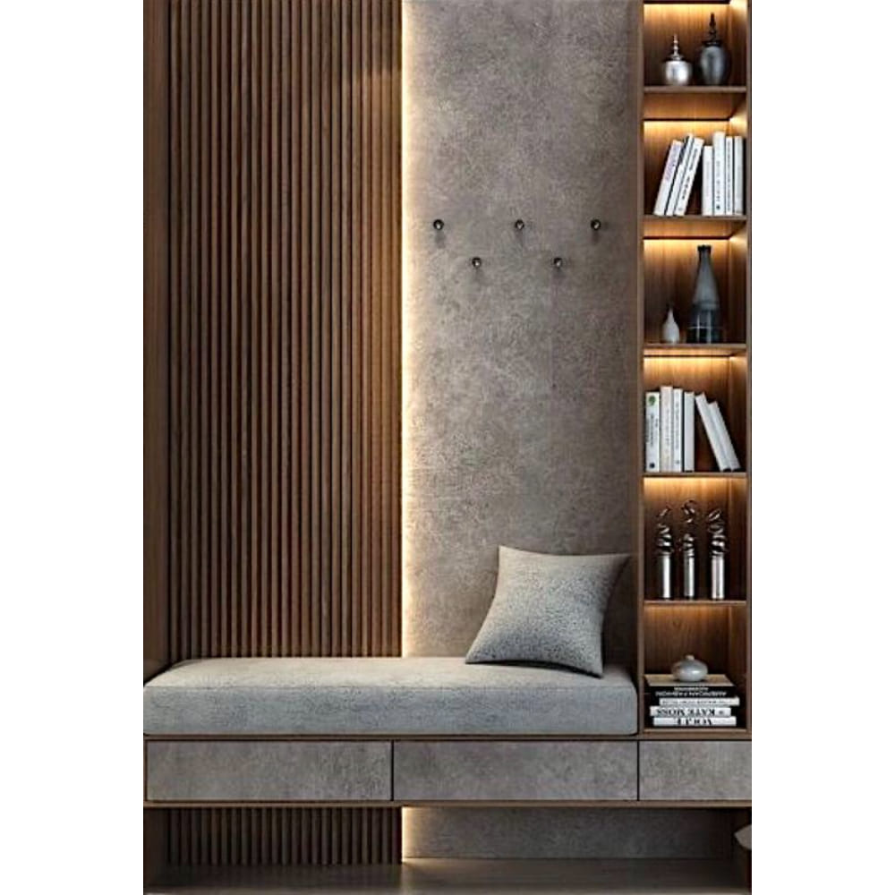 Fluted Panelling on Plywood with framework (upto 75mm thk. incl. Frame/Cove) (Branded)