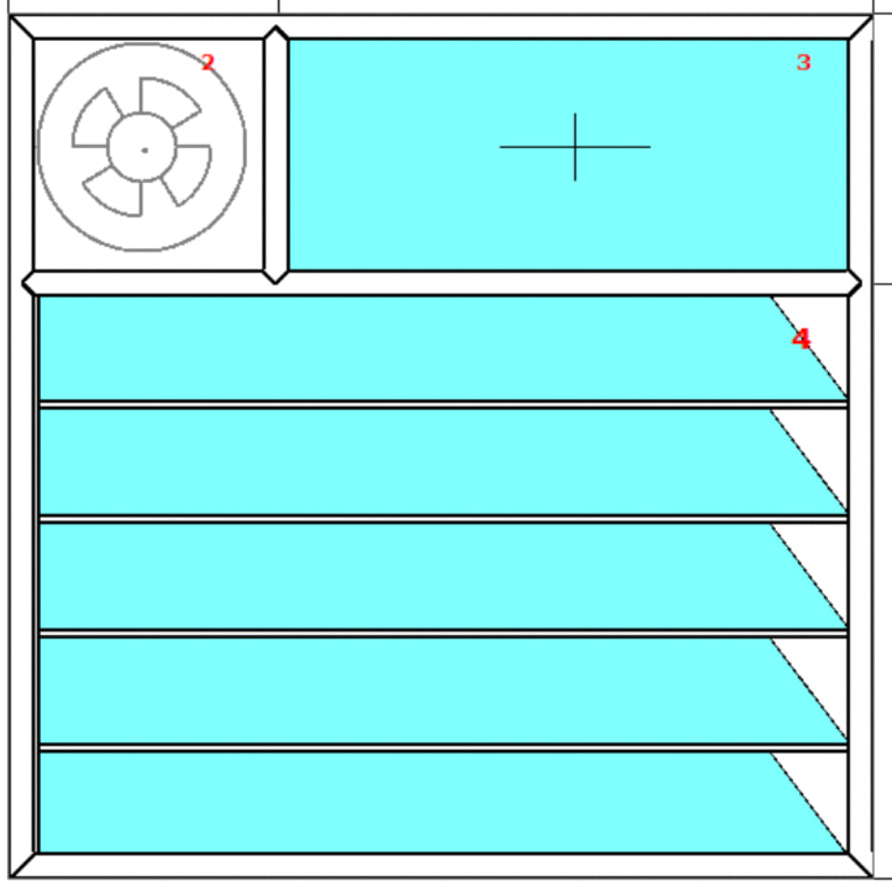 Ventilators With Fixed Glass Louvers And Provision For Exhaust Fan (White Profile)
