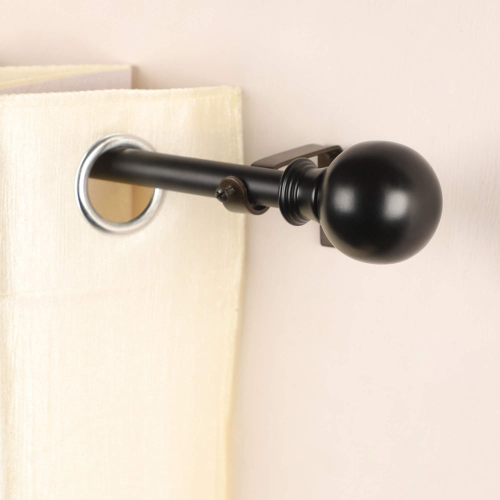Curtains - Single Rod: Finial Design - Sphere