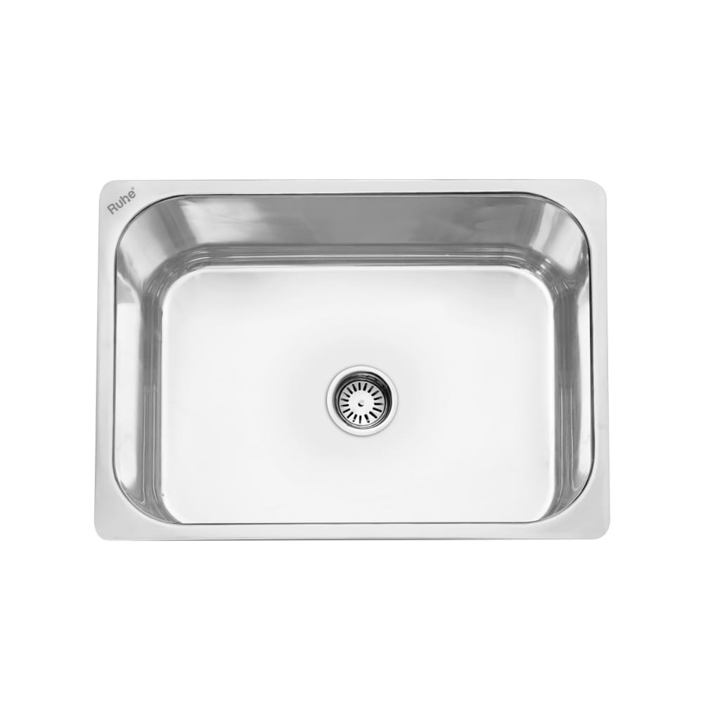 Ruhe Single Bowl(Square) 304 Grade Stainles Steel Sink(24"x18"x9") (13-0104-10)