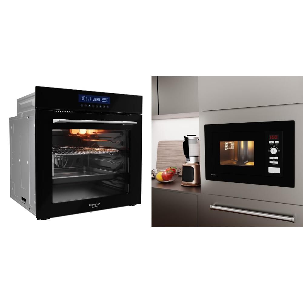 Crompton Bundle 2 (Oven + Microwave): 20L Built-in Microwave (MWO-VOSOL20L-MBL) 78L Built-in Oven (BIO-GAPYR78L-MBL)