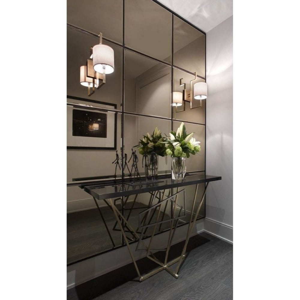 Bevelled Tinted Mirror Panelling without Frame;
Designer Pattern (Multiple Bevelling) (Branded)