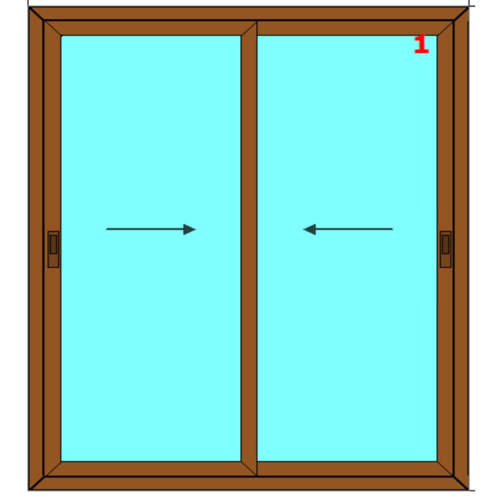 2 Track 2 Panel Sliding Window (Coloured Profile)