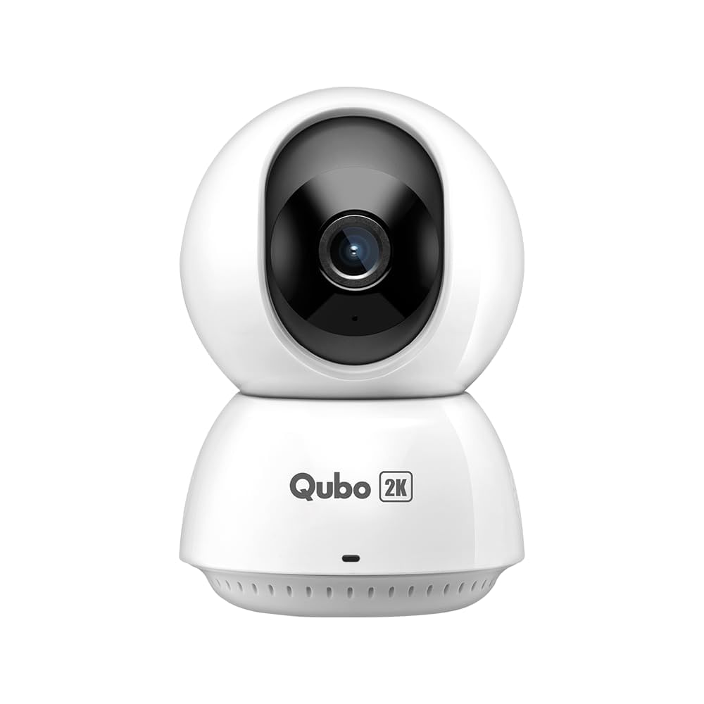 Qubo Smart 360 Ultra 2K 4MP 1440p WiFi CCTV Security Camera for Home | Mobile App | Two Way Talk | Night Vision | Cloud & SD Card Recording |Alexa & OK Google | 1Year Brand Warranty |