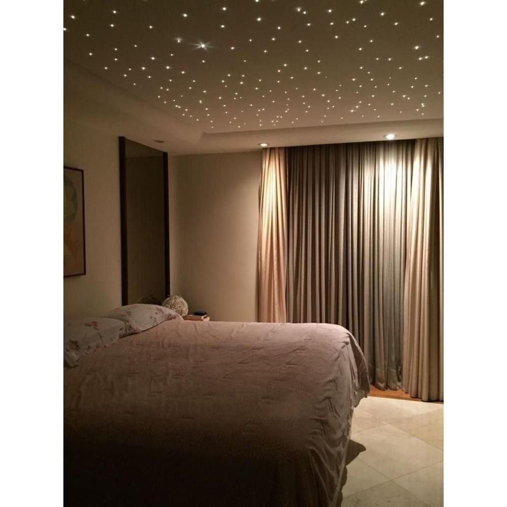 Fiber optic and 18W RGB projector sparkling and RF remote with installation (700 points) Coverage area upto 250 Sqft