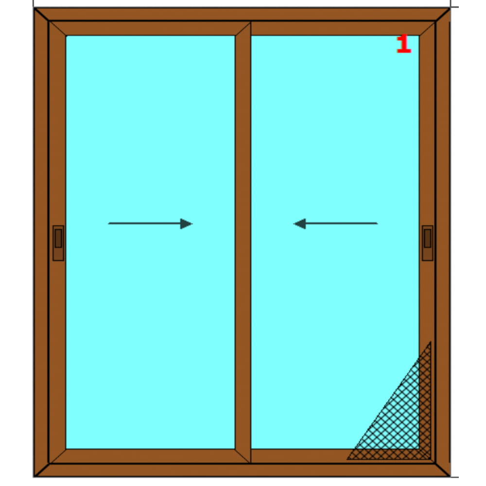 2-1/2 Track 2 Panel With Bug Screen (Coloured Profile)