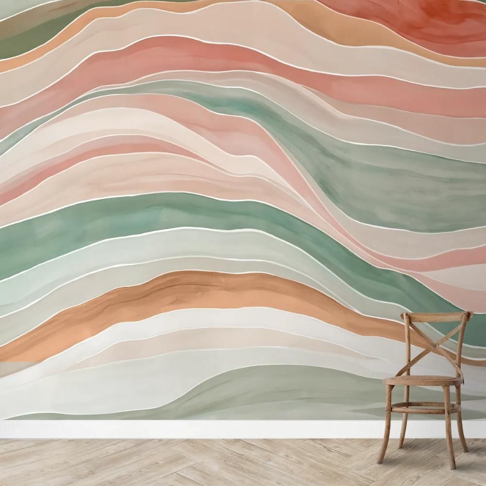 Life n Colors:Serene Ocean- Water Color Style Wallpaper