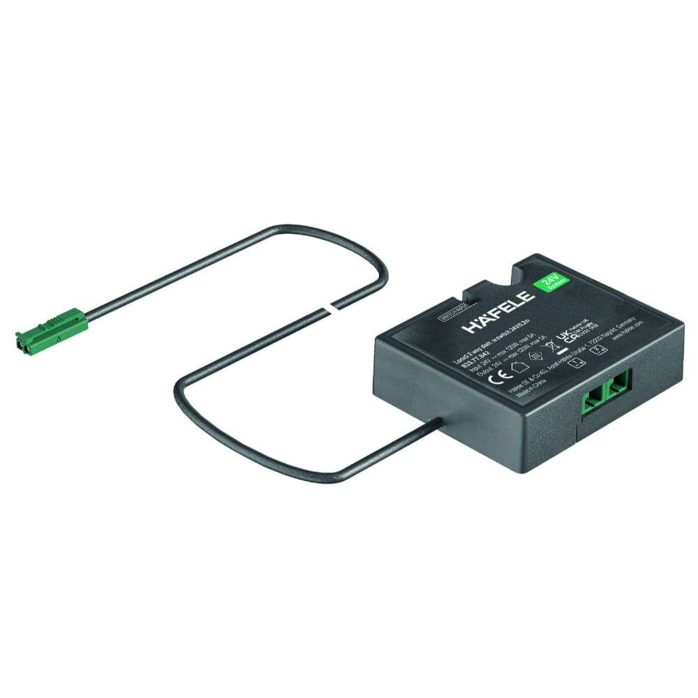 WW Wardrobe sensor lights: Hafele Loox5 24V 2 way distributor with switch slot (Max -120W) (833.77.842)