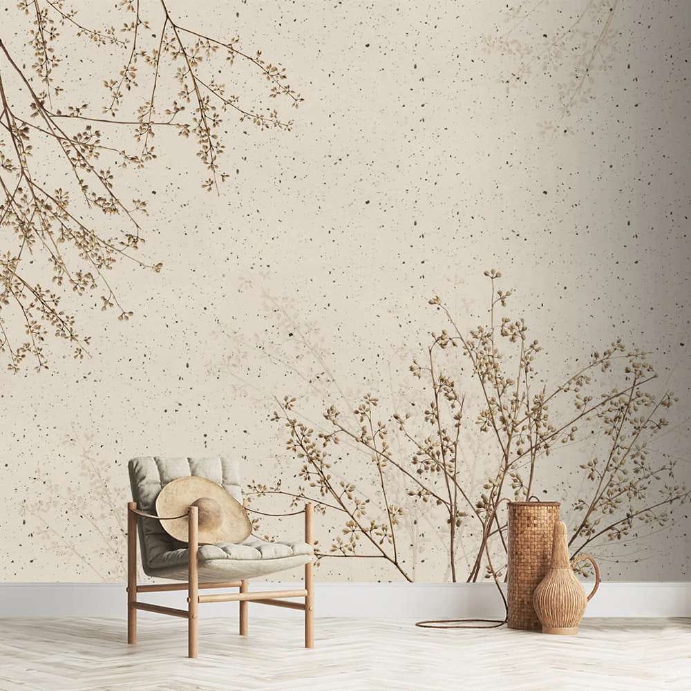 Life n Colors: Vintage Botanic Charm Wallpaper (Soft feel Paper)