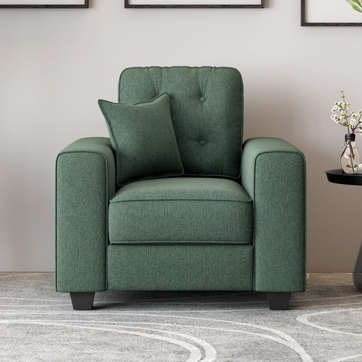 Payton X Odyssey Edit Linen 1 Seater Sofa by Durian