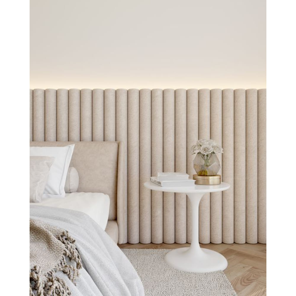 Upholstered Headboard without Outer/Rear Frame: Premium Range Fabric