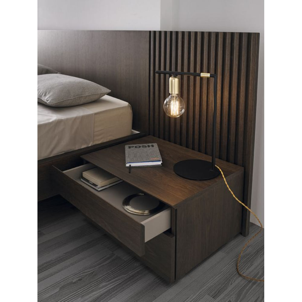 Floor Mount Side Table - 2 Drawers; Laminate on Plywood (Branded)