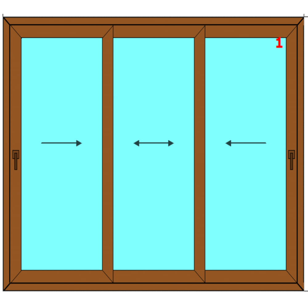 3 Track 3 Panel Sliding (Coloured Profile)