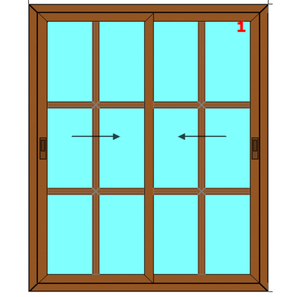 Sliding French Window (Coloured Profile)