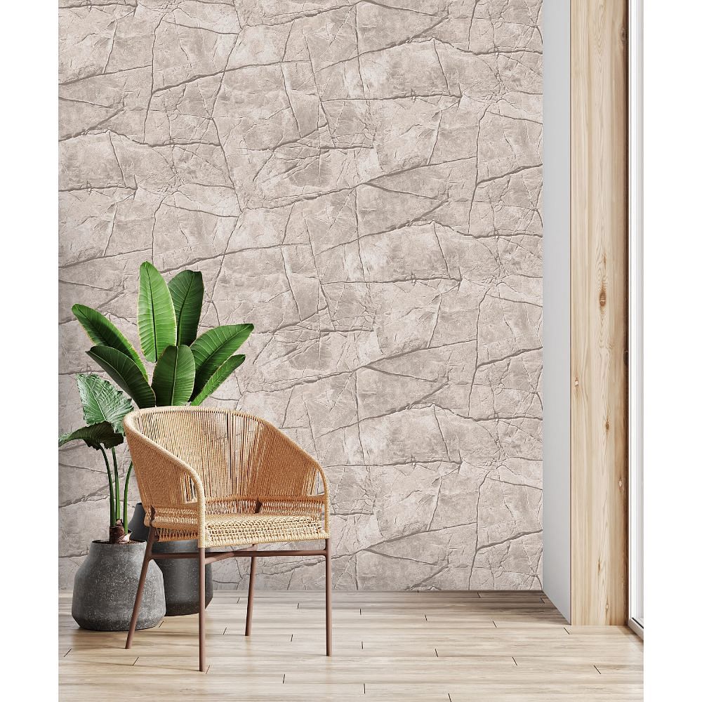 Excelhome: Modern & Glam 2 Stone Edge 7735-1 Stone Finish Wallpaper (Avg. Utilization 50 Sq.ft)