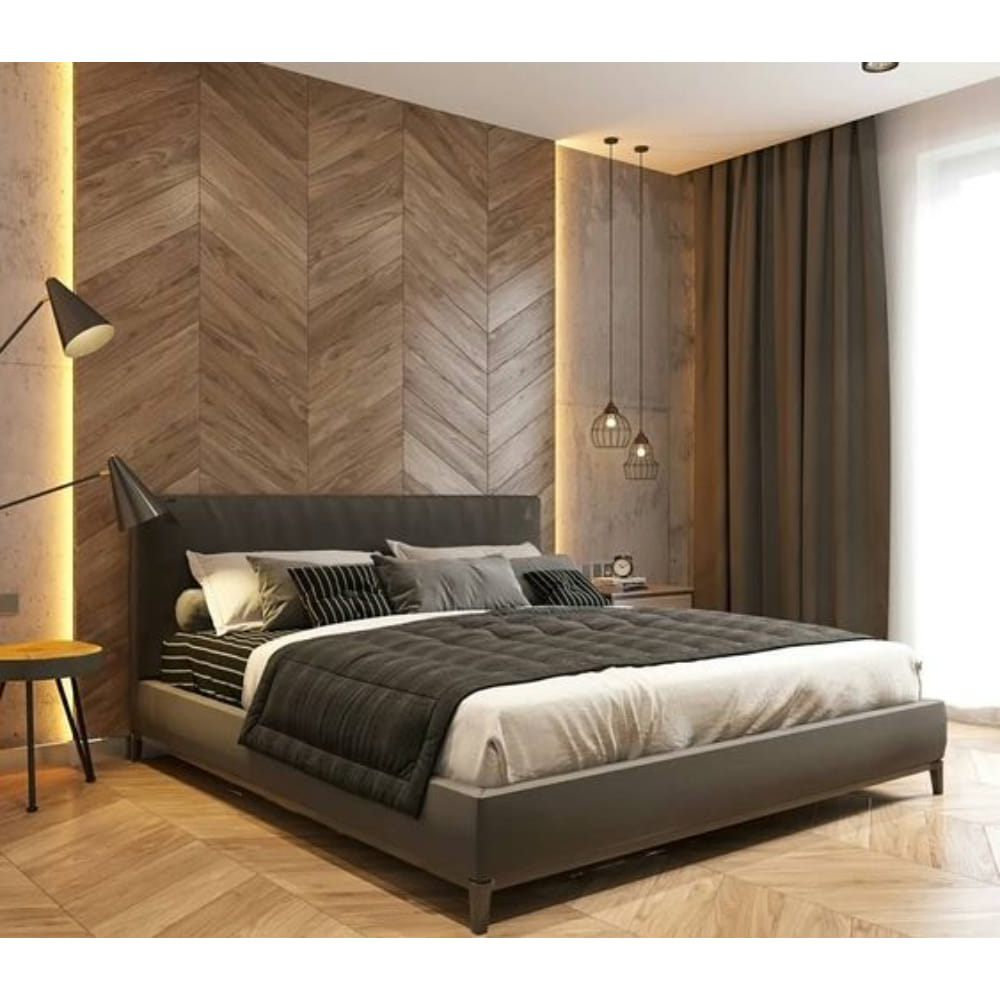Veneer Panelling on Plywood with PU Polish; with framework (upto 75mm thk. incl. Frame/Cove) (Branded)