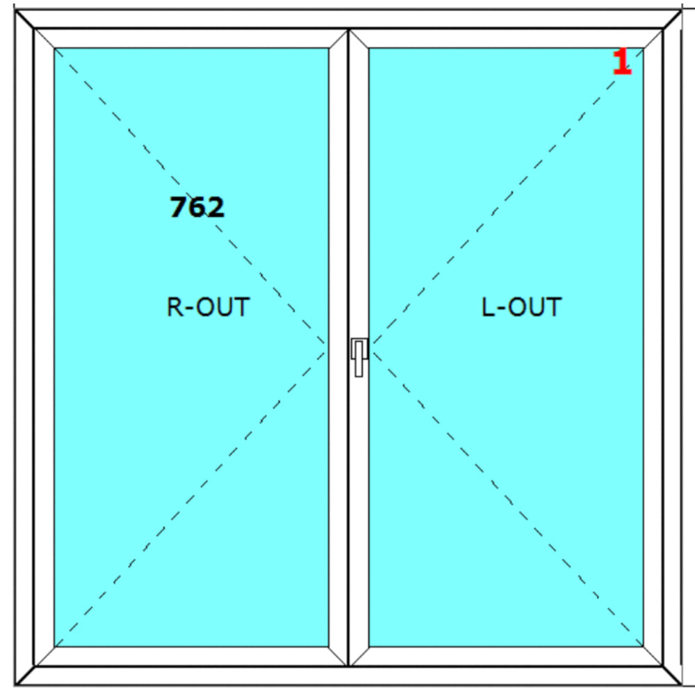 Openable Window - Double Shutter (White Profile)