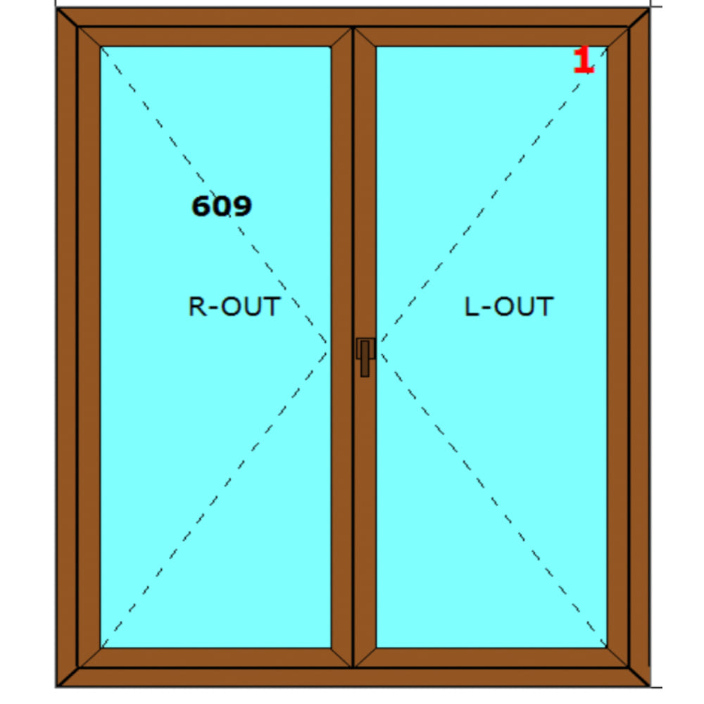 Openable Window - Double Shutter (Coloured Profile)