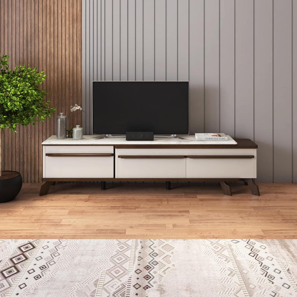 Amy Grey Solid Wood TV unit (AMY) by Durian