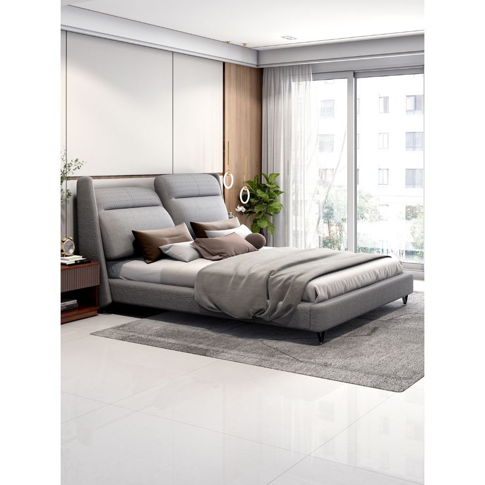 Antonio Grey Fabric Bed by Durian