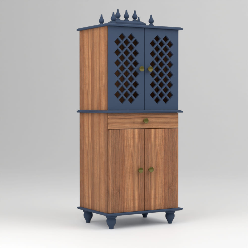 Aalaya Puja_Base 2 Shutter Unit 1 Drawer Top 2 shutter With Internal Shelves(G1+D2B+S2A+B2)