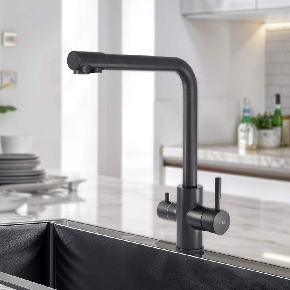 Ruhe Ruhe Trim Kitchen Mixer Faucet with RO Water Tap (Matte Black) (11-1735-02-MB)