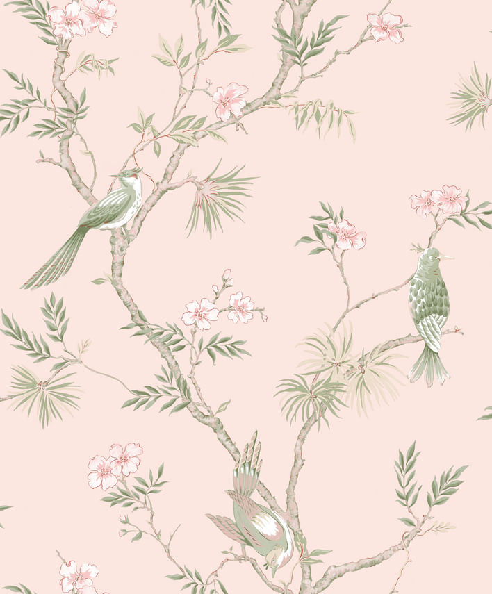 Artisan Secret Garden G78493 Pink Floral Wallpaper