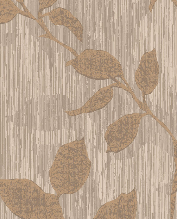 Fresco Artisan Leaf Grey Wallpaper | Homebase