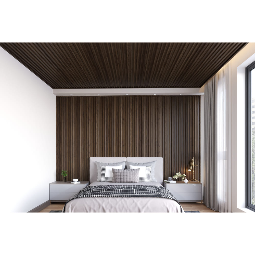 PVC Panel - Arch Design : Royal Nut (10 Ft. Length) For Ceiling & Wall : Easy+Arch - Wooden Collection