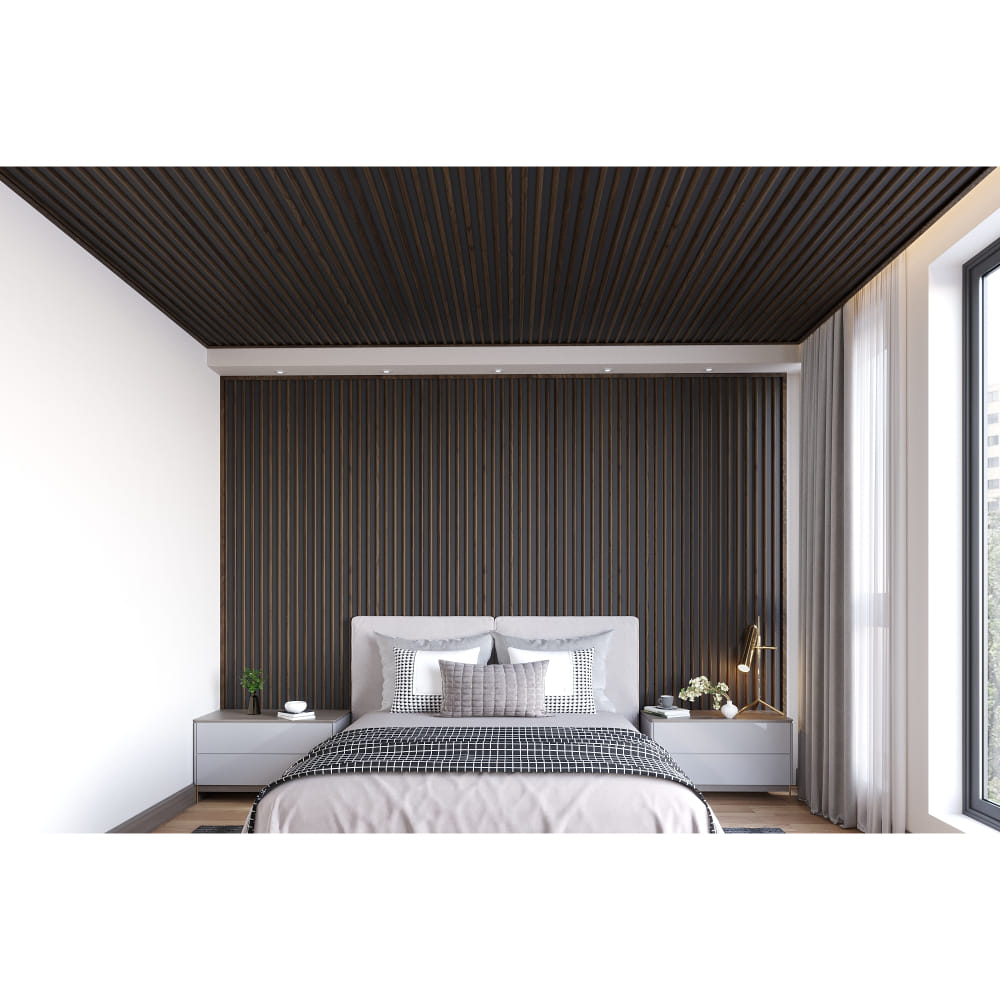 PVC Panel - Arch Design : Royal Nut DB (10 Ft. Length) For Ceiling & Wall : Easy+Arch - Wooden Dual Tone Collection