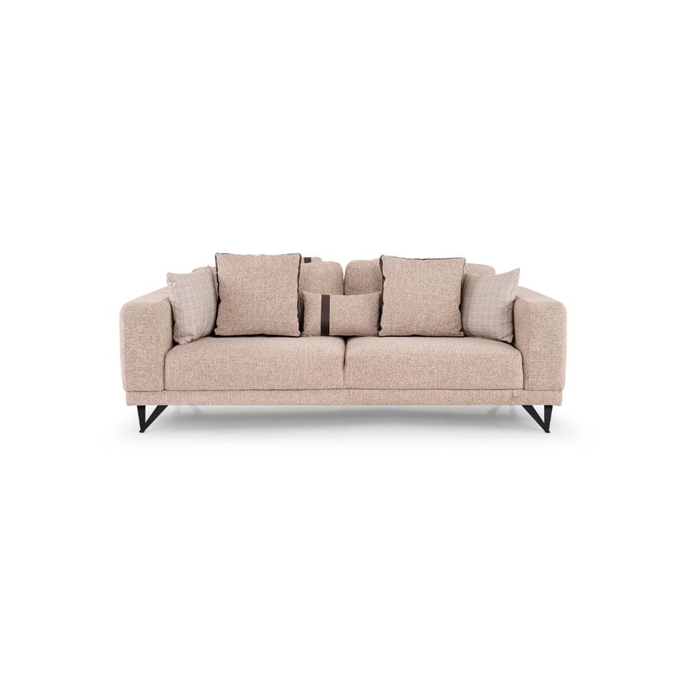 Durian Capria Brown Fabric 3 Seater Sofas