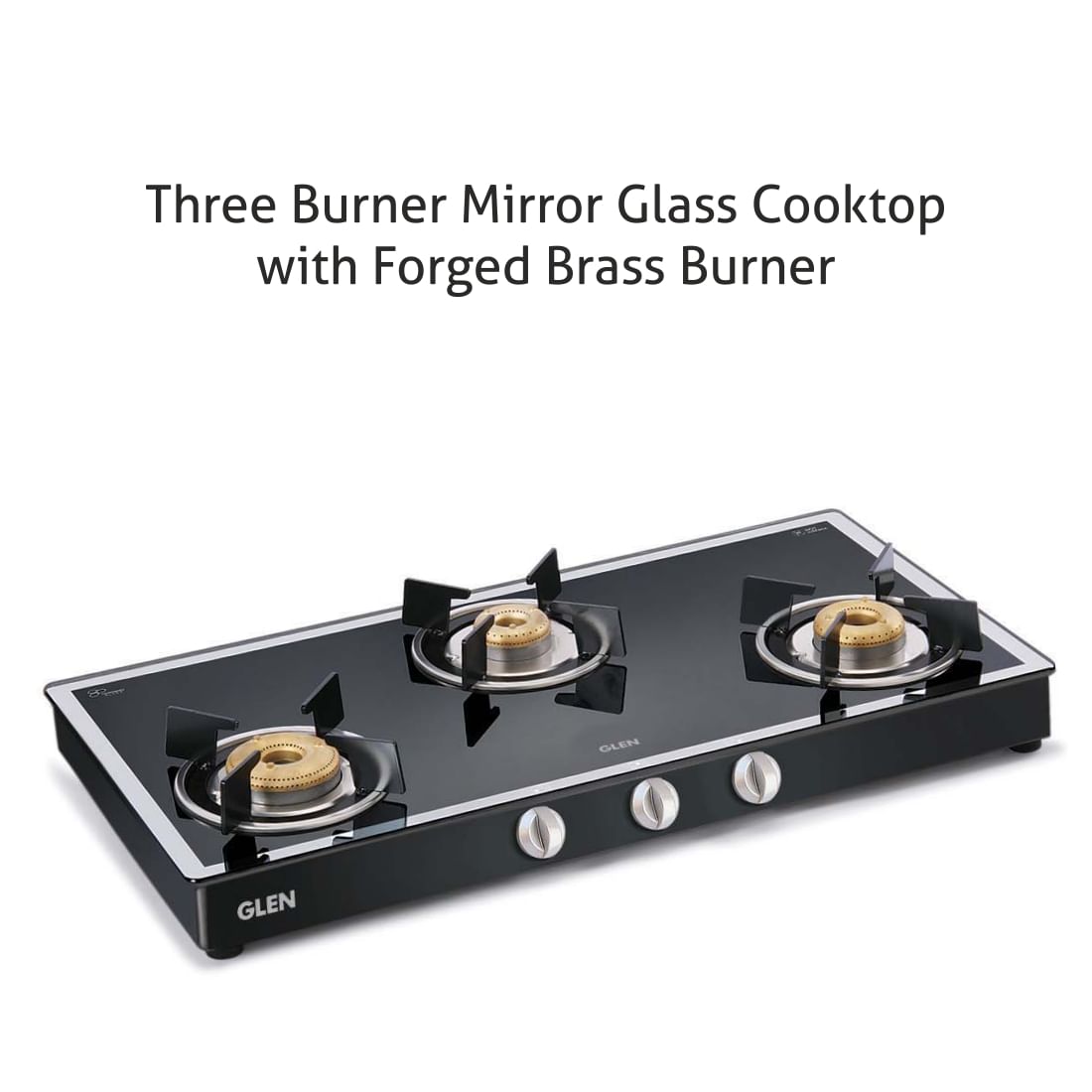 Glen GL 1038 GT FB 3 Burner Cook top (CT1038GTFBMBL)