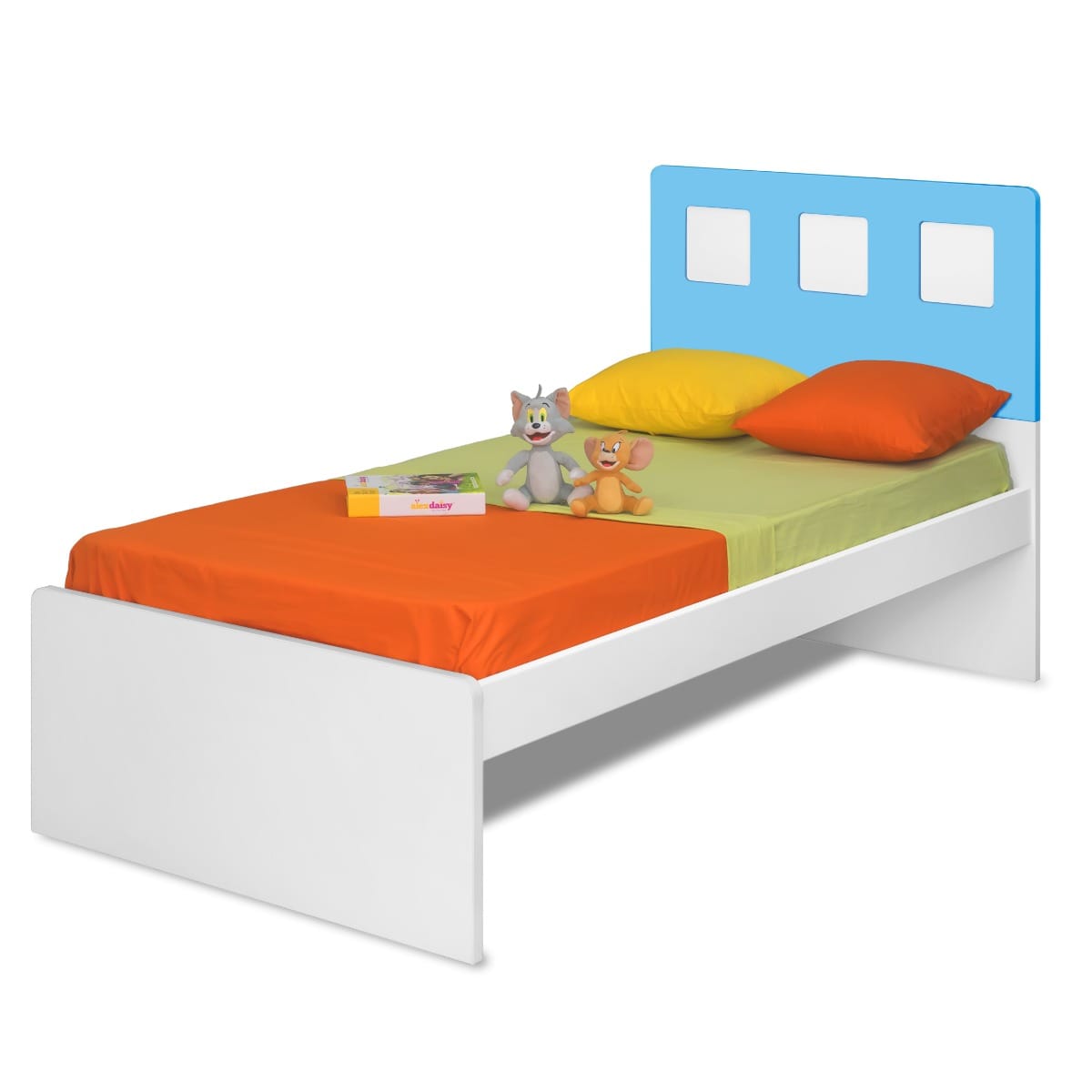 Boston Bed (Blue & White) by Alex Daisy