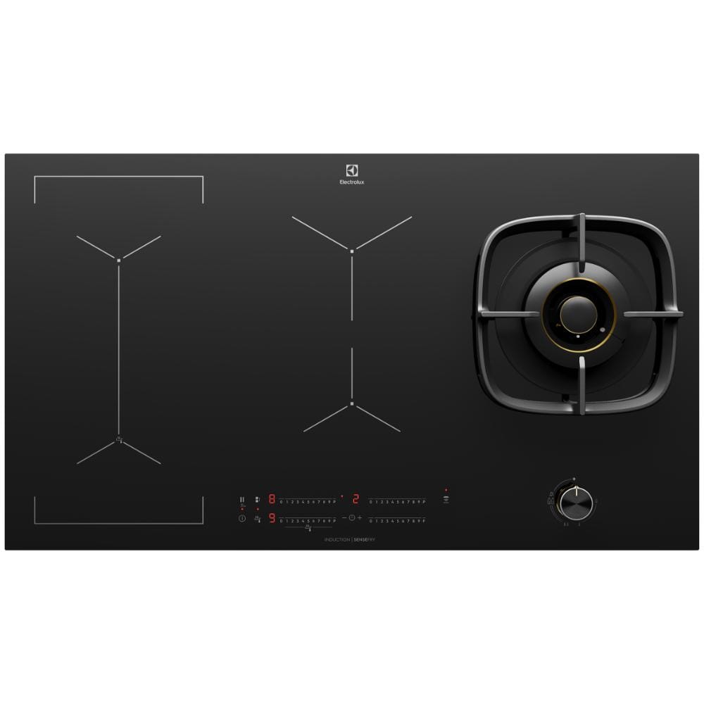 Electrolux 90cm UltimateTaste 900 built-in hybrid induction hob with 4 cooking zones (EHH957BE)