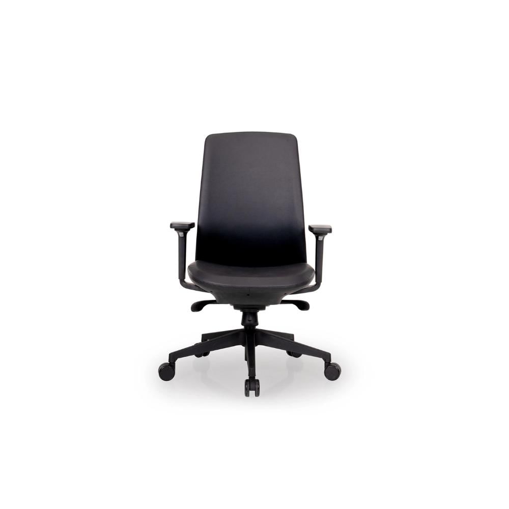 Elentra grey Premium Leatherette medium back Chair