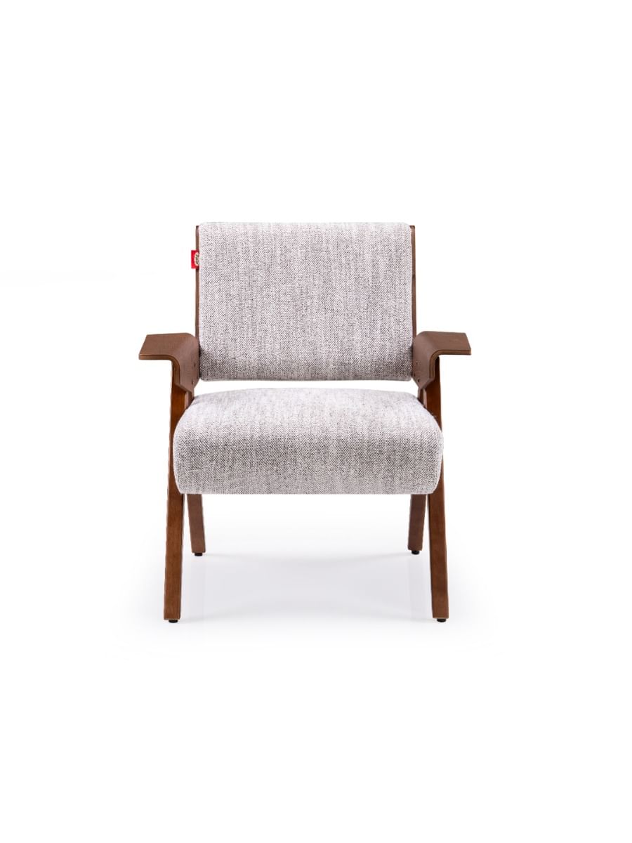Eternia Grey Fabric 1 Seater Lounge Chair by Durian