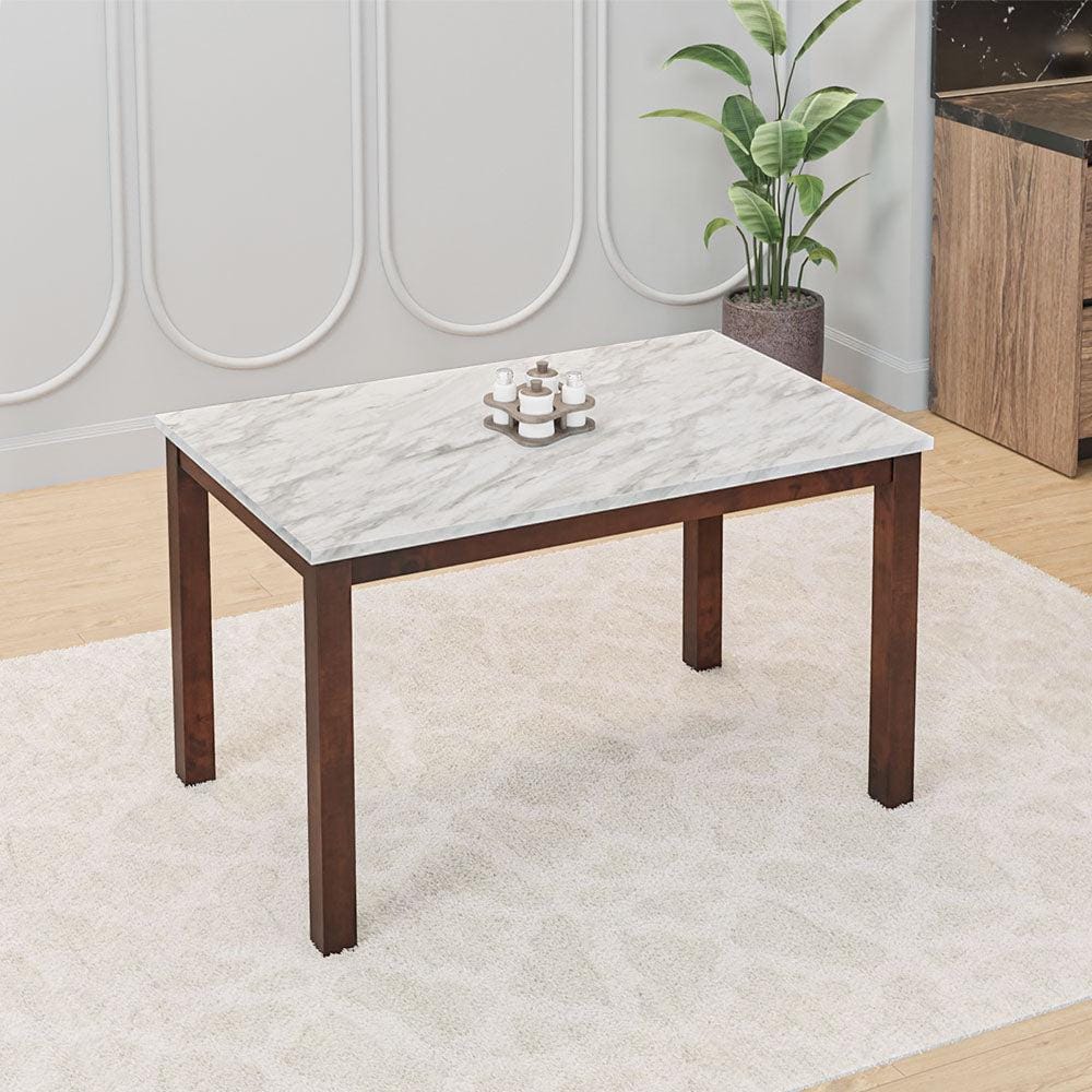 Nilkamal Homes Roxbury 4 Seater Dining Table (Marble White-FIDNROXBURY4SDTWH)
