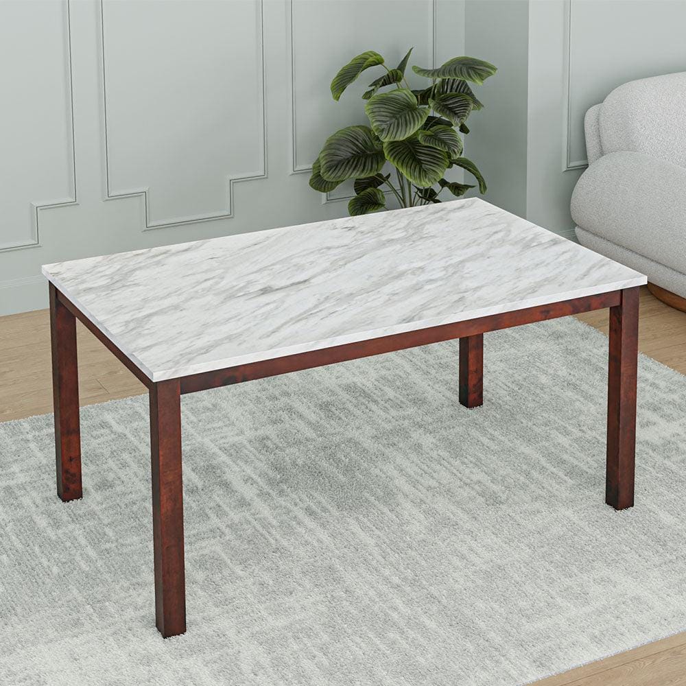 Nilkamal Homes Roxbury 6 Seater Dining Table (Marble White-FIDNROXBURY6SDTWH)