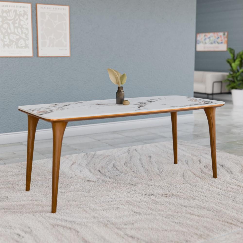 Nilkamal Homes Princeton 6 Seater Dining Table (White and Ash Wood-FIPR6SDTAWDCRTPWT)