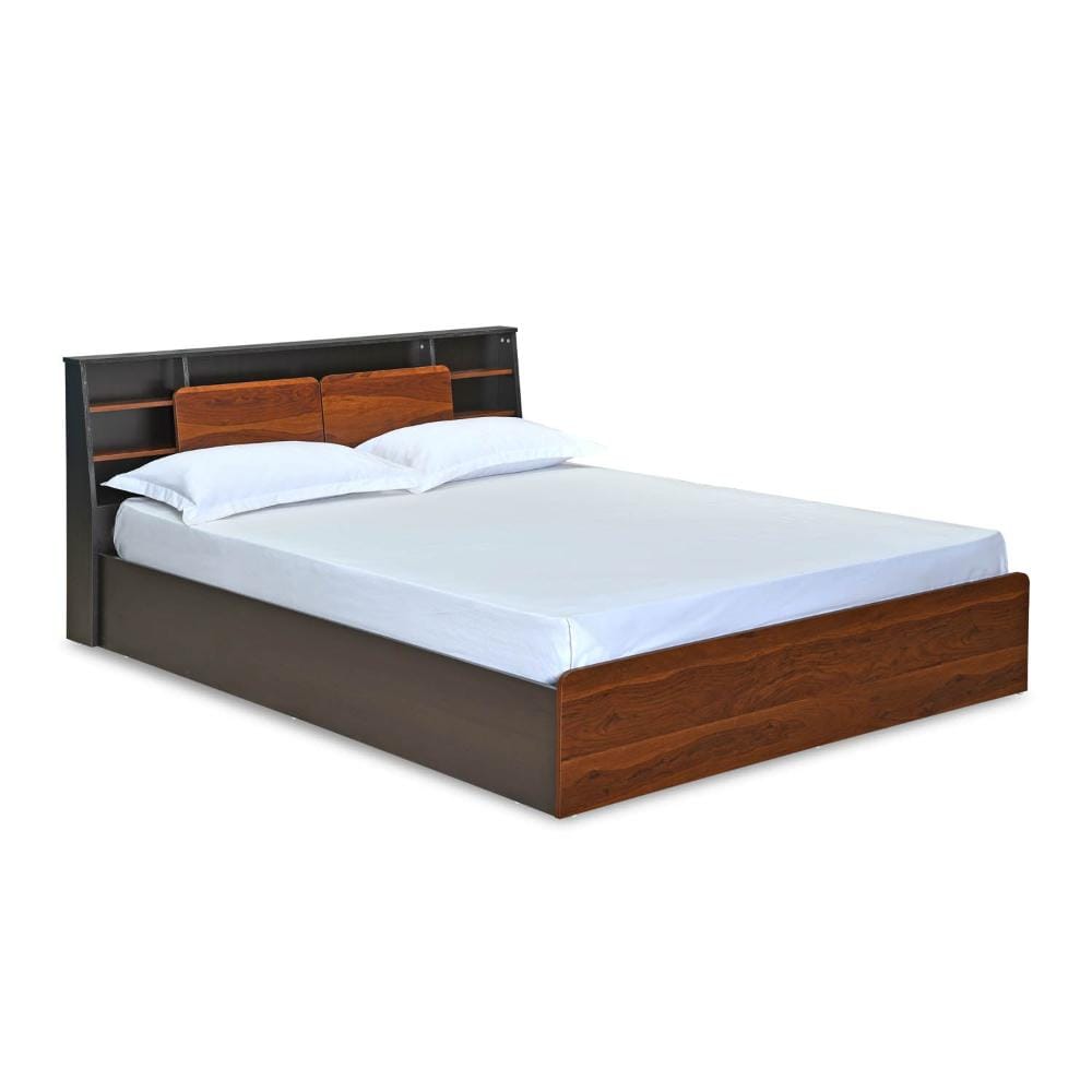 Raven Wooden Bed with Box Storage (Wenge) by Nilkamal Homes