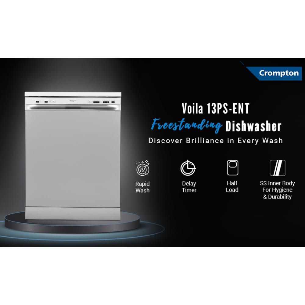 Crompton Voila Freestanding 13 Place Dishwasher (FS-DWVOA13PS-ENT)