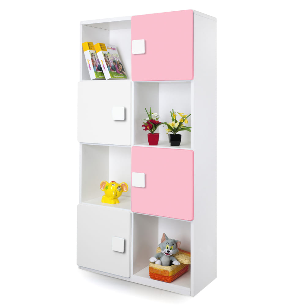 Alex Daisy Bookcase - Four Layer - Pink (Pink & White) by Alex Daisy