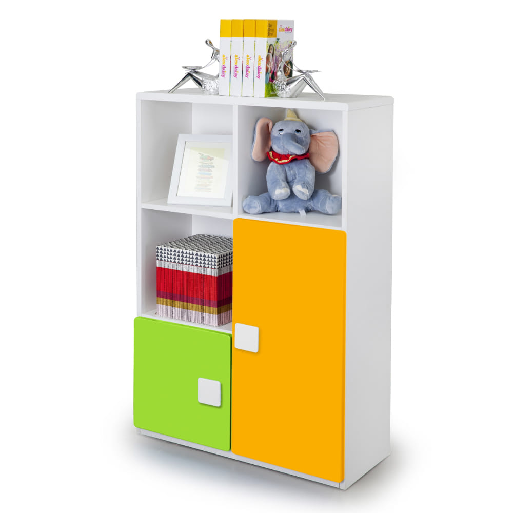 Alex Daisy Bookcase - Three Layer - Yellow/Green (White & Yellow & Green) by Alex Daisy